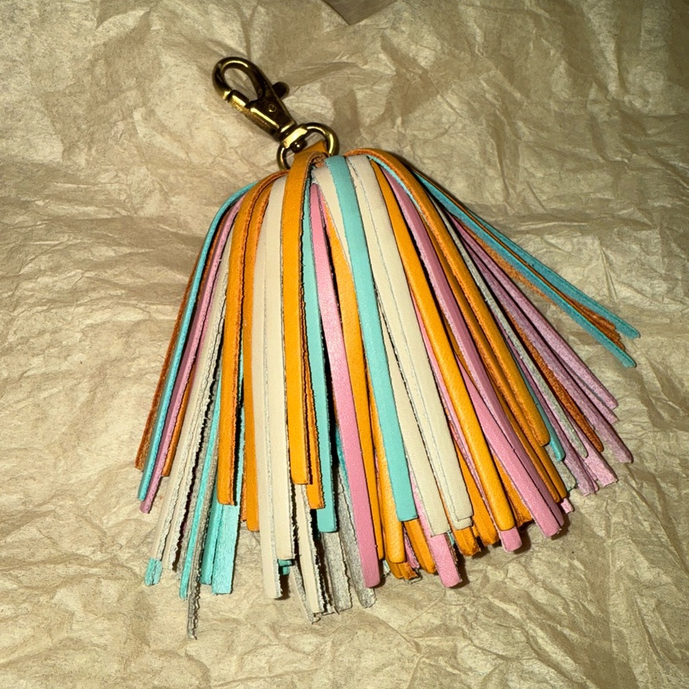 New! Portland Leather Goods Ice Cream Rainbow Tassel